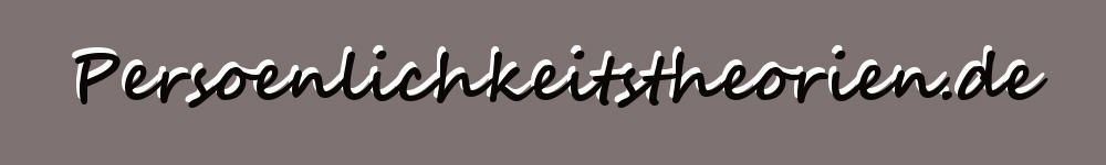 Logo Persnlichkeitstheorien
